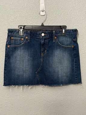 Levi's Denim Raw Hem Mini Skirt Size 10